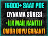 ⭐️15000+ SAAT PATH OF EXİLE❤️+İLK MAİL❤️