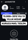 ⚡15000+ TAKİPÇİLİ 2012 YILI ⚡13 YILLIK HESAP⚡