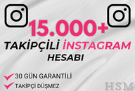15.000+ TAKİPÇİLİ İNST HESAP- 30 GÜN GARANTİLİ