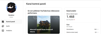 1.5K ABONELİ YOUTUBE KANALI 