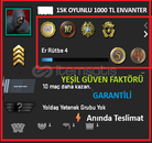 15K OYUNLU 1000 TL ENVANTR 6 MADALYA 474 SAAT 