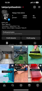 1.5K Takipçili instagram hesabı