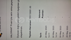 15k yatırılan hesap 9 bine verilcek acil