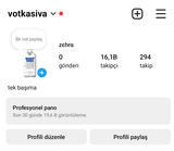 16 BİN TAKİPÇİLİ ACİL SATILIK HESAP