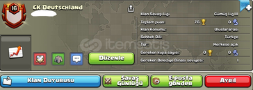 16 SEVİYE ALMAN KLANIM SATILIKTIR