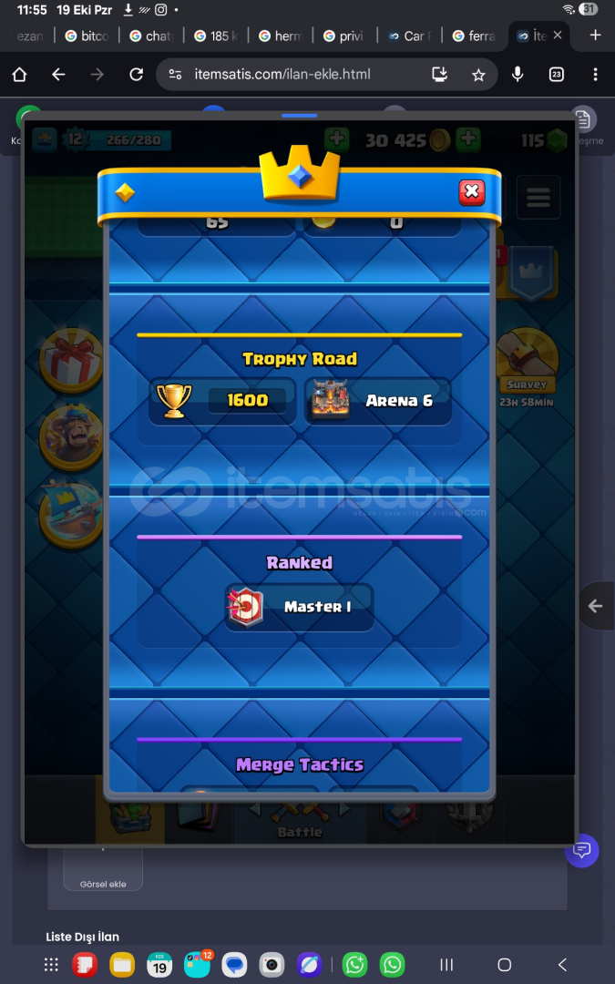 1600 bin kupalı clash royale hesabı 1600 bin kupalı clash royale hesabı