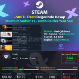 +1600TL Değerli Hesap | Bol Oyunlu - İlk Mail