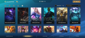 167lv 44k KOLEKSİYON PUANLI HESAP 