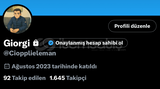 1.6k takipçili Twitter hesabı