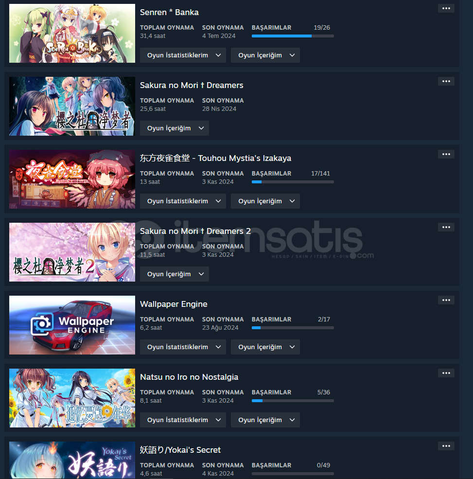 1.6k Totalli Çin Oyun Dolu Kişisel Steam Hesap 1.6k Totalli Çin Oyun Dolu Kişisel Steam Hesap
