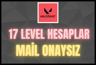 ❄️17 LEVEL MAİL ONAYSIZ VALORANT HESAP❄️