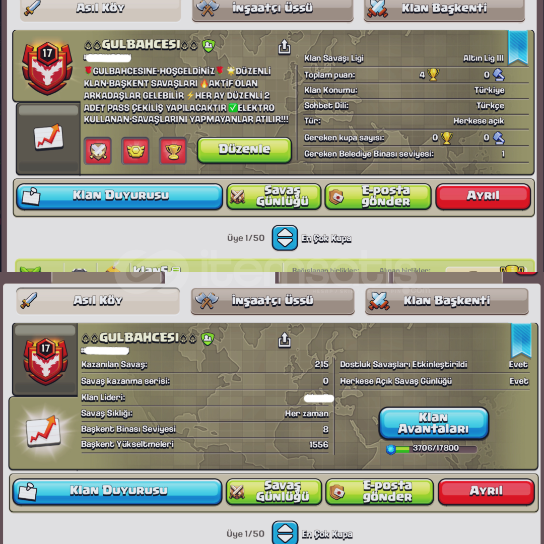17 lvl GULBAHCESI isimli klan  17 lvl GULBAHCESI isimli klan