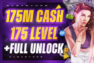 ✨175M Cash + 175 Level + Full Unlock - GTA✨