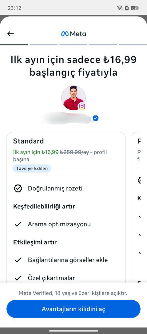 176 Doğal Takipçi + İndirimli Meta Verified  176 Doğal Takipçi + İndirimli Meta Verified