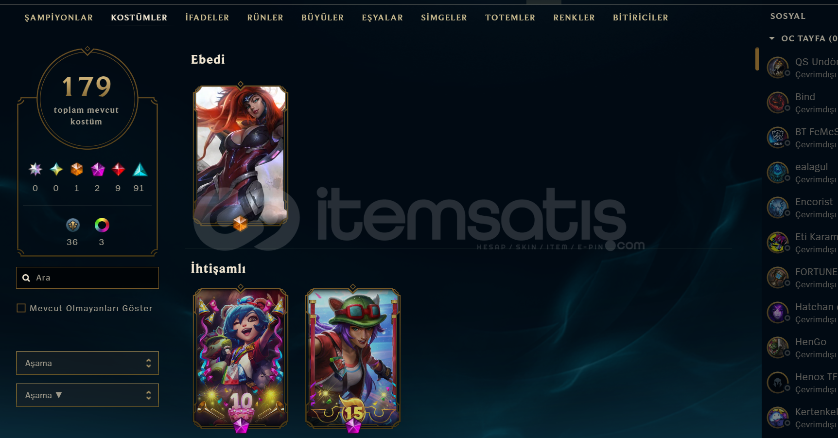 179 Skinli | Çelik İntikam Mfli 218K MÖ Hesap! 179 Skinli | Çelik İntikam Mfli 218K MÖ Hesap!