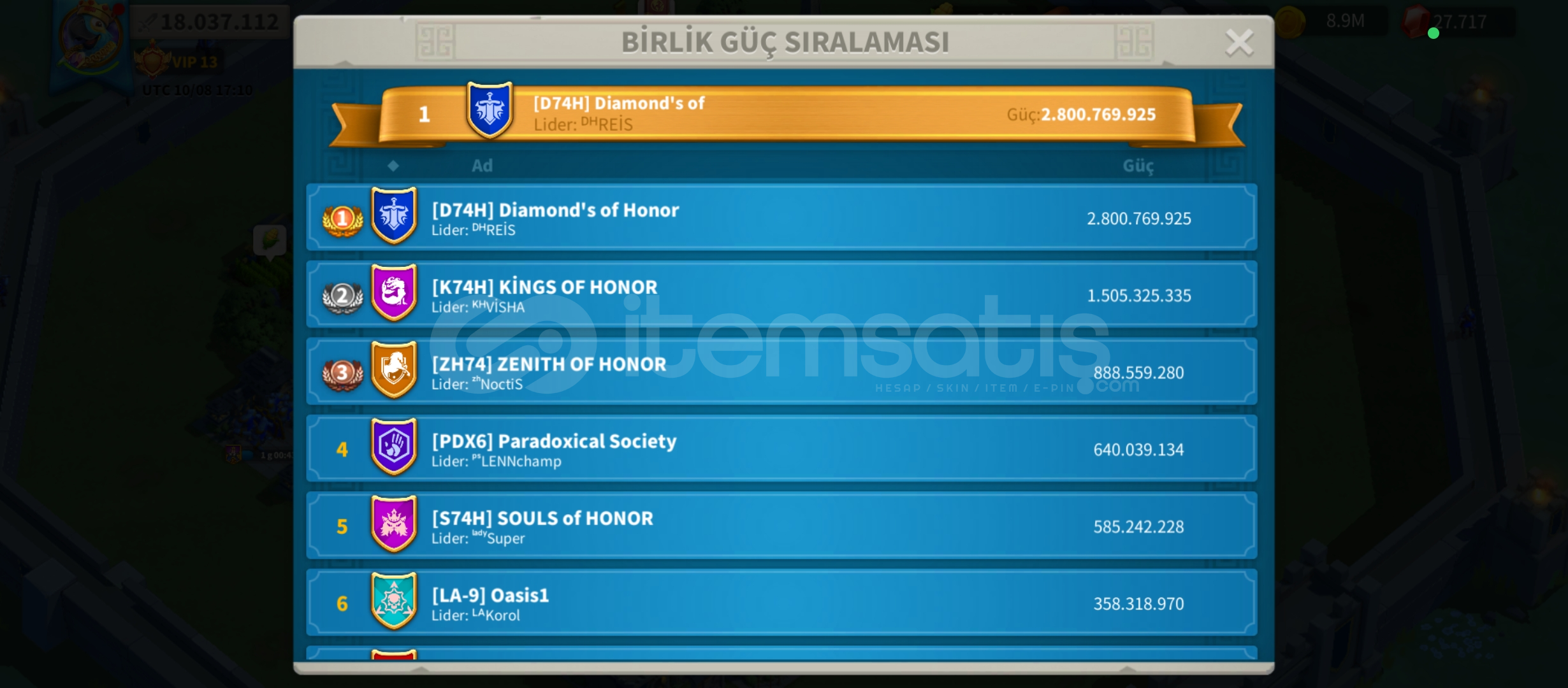 18 m hesap satışı kvk 1 krallık 3874 18 m hesap satışı kvk 1 krallık 3874
