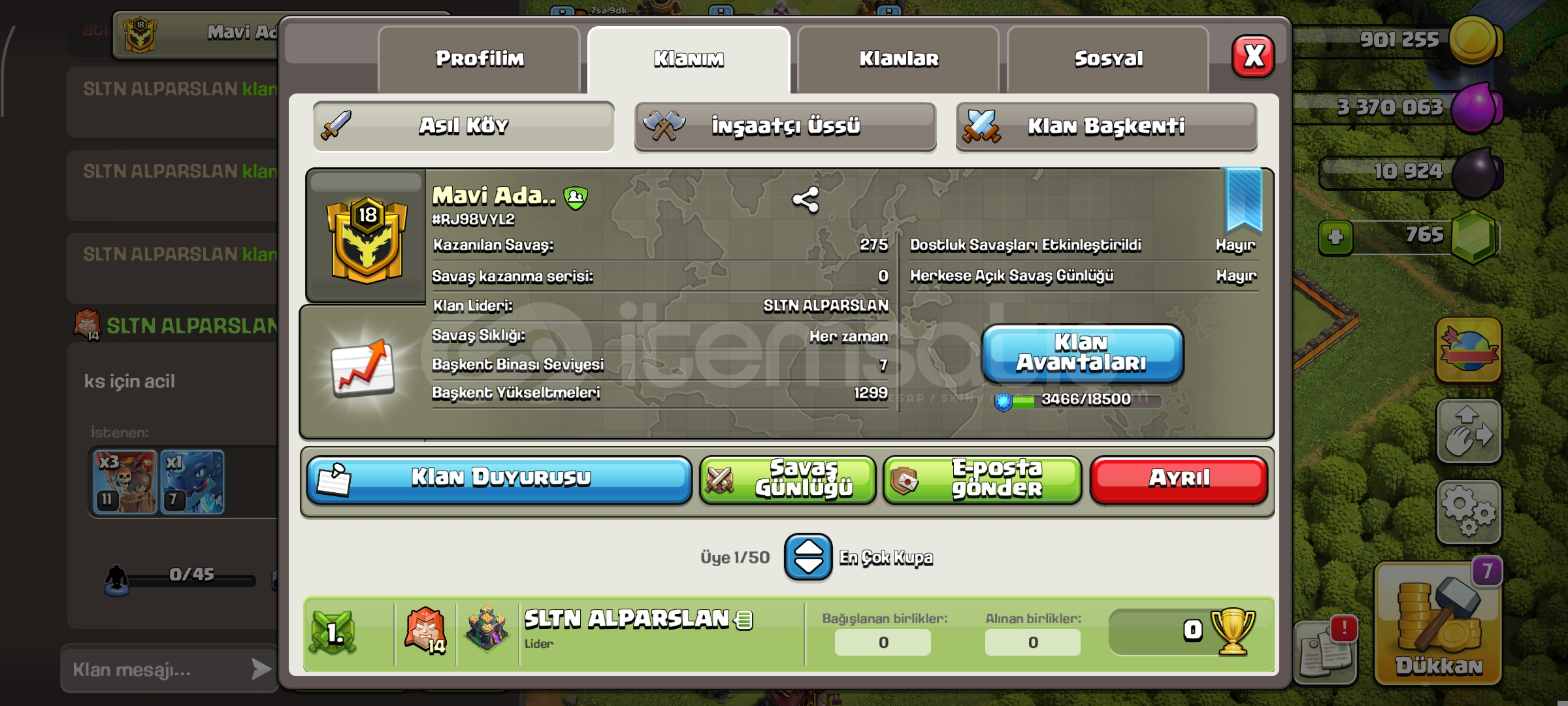 18.5 level türk klanı  18.5 level türk klanı