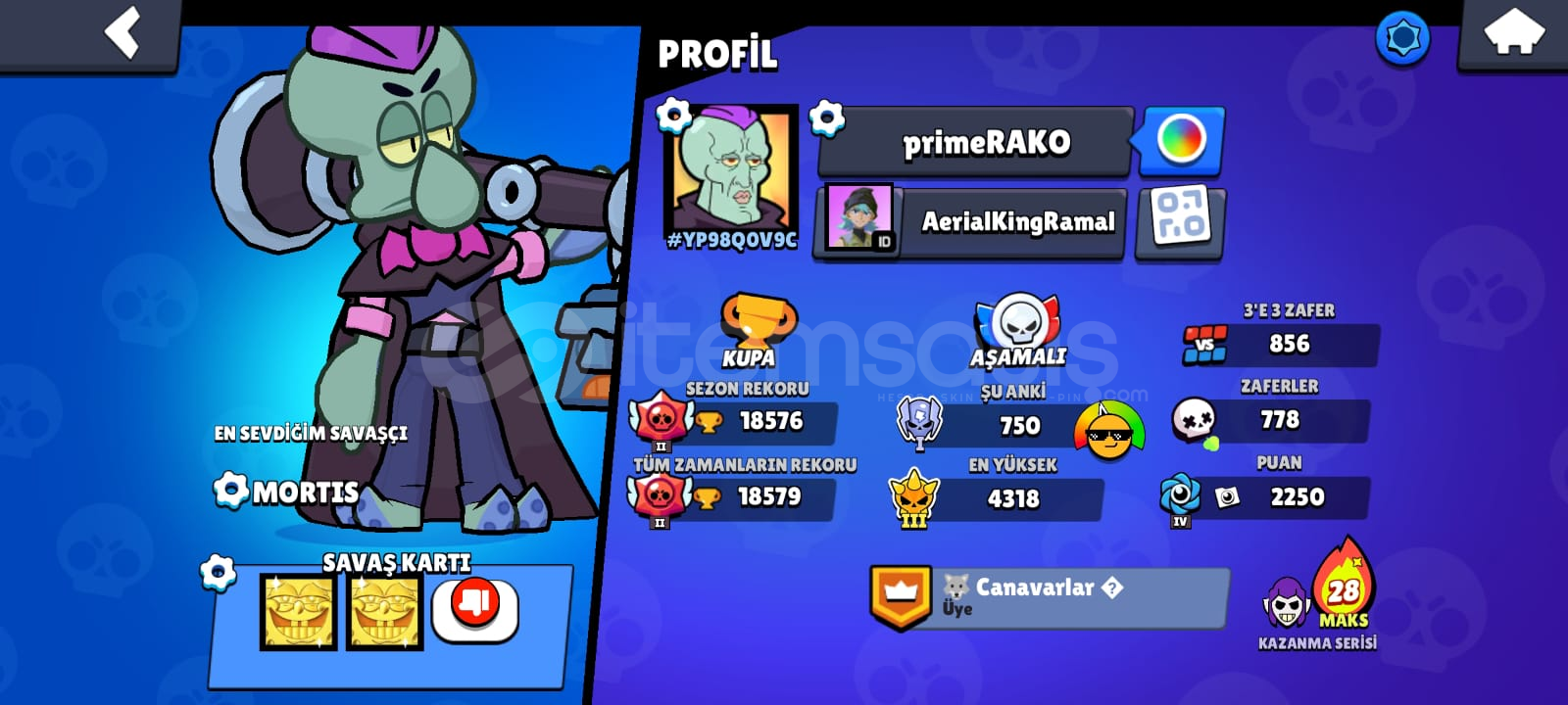 ???? 18.500 Kupa | 2022 Hesap | BRAWL HESAP✨ ???? 18.500 Kupa | 2022 Hesap | BRAWL HESAP✨