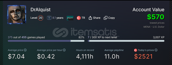20 LVL Bol Oyunlu Kişisel Steam Hesabı