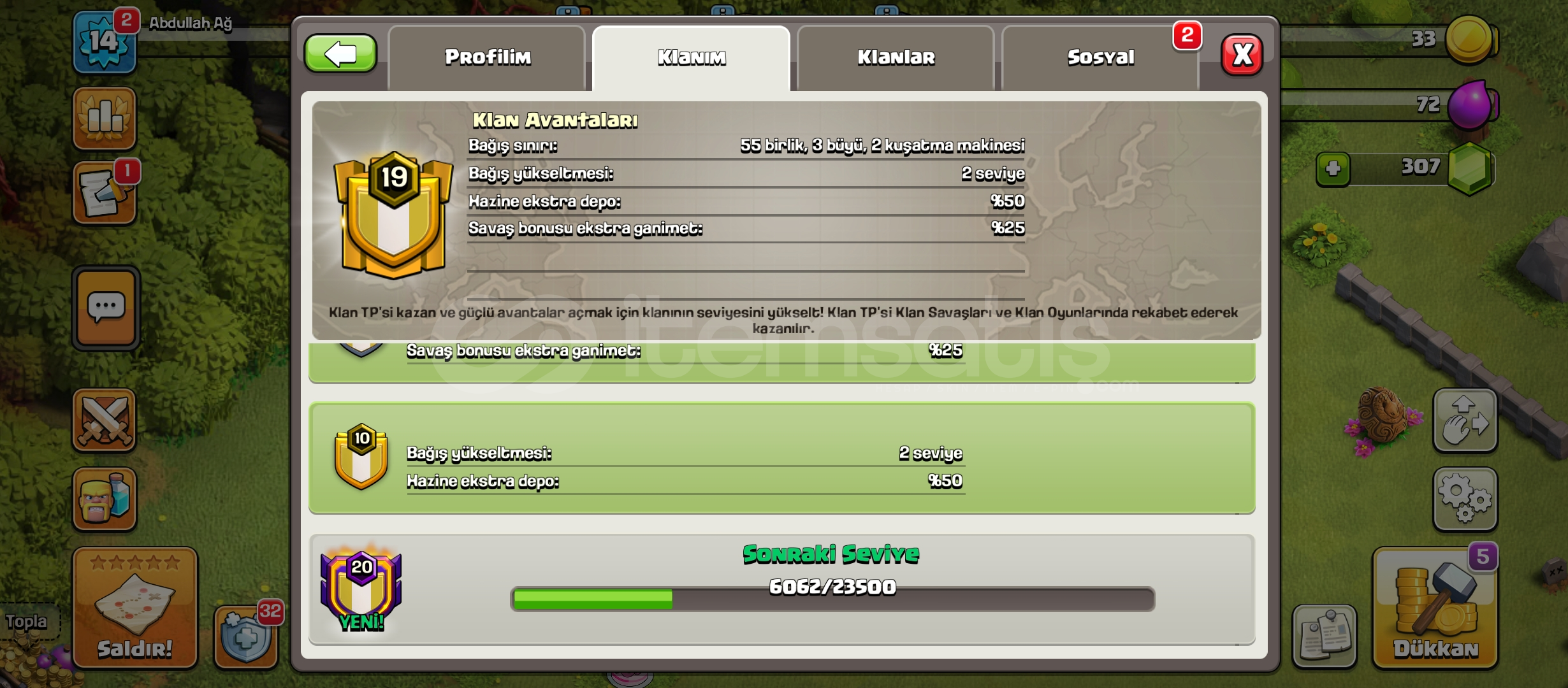 19 lvl klan satilik 19 lvl klan satilik