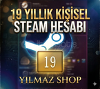 19 YILLIK, STEAM ROZETLİ, MAİNLİK KİŞİSEL HESAP