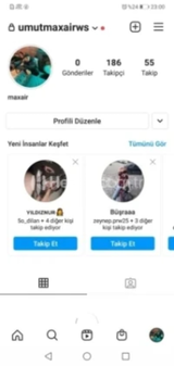 190 Takipçili Vip erkek hesab