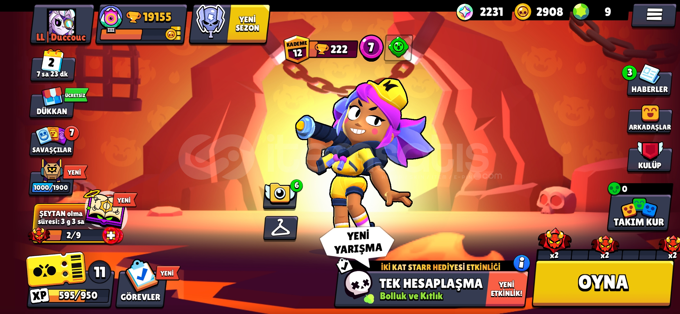 19K Bs + 45 Seviye Hayday + Özel ünvan 19K Bs + 45 Seviye Hayday + Özel ünvan