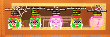 19x Festive 1x Los admin Lucky Block
