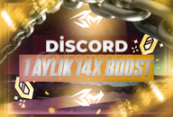 ✈ [OTO+BOTSUZ] Discord 1 AYLIK 14X BOOST ✈KALİTE