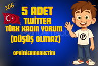 ⭐️1DK TESLİM | 5 ADET TÜRK KADIN KISA YORUM