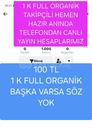 1K FULL ORGANİK TAKİPÇİLİ TELEFONDAN CANLI