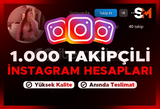 1K İNSTAGRAM HESABI ANLIK TESLİM KALİTELİ