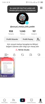 1k orijinal takipcili TikTok hesabı 