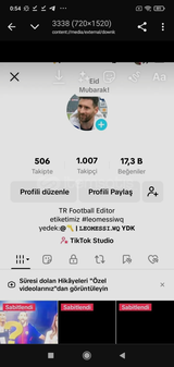 1k takipçi 17bin beğenili