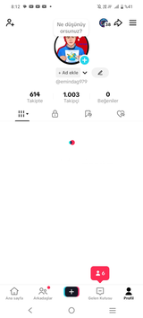1k takipçili Live stüdyo açık hesap