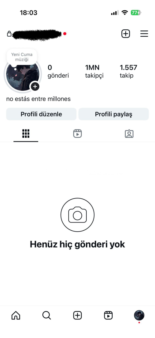 1M SABİT TAKİPÇİLİ PROJELİK HESAP !! 1M SABİT TAKİPÇİLİ PROJELİK HESAP !!