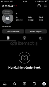 1M satılık hesap