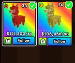 1x adet 100k üstü pet - Build a Zoo