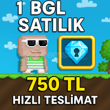 1x Blue Gem Lockl