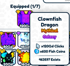 1x clownfish dragon galaxy