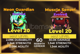 1x Neon Guardian + 1x Muscle Sensei