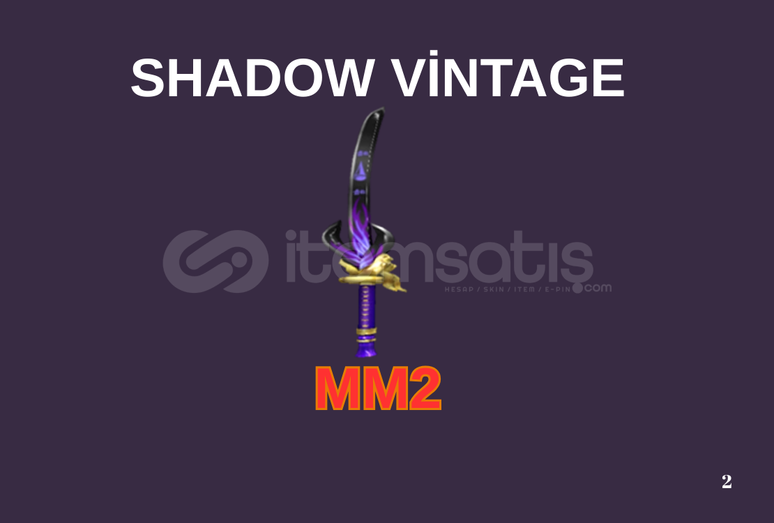 (1x) SHADOW VİNTAGE MurderMystery2 (1x) SHADOW VİNTAGE MurderMystery2