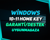 1X WİNDOWS | 10-11 HOME KEY | GARANTİ | DESTEK!