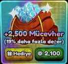+2,500 Mücevher +2,500 Mücevher