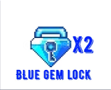 2 Adet Blue Gem Locks