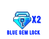 2 Adet Blue Gem Lock