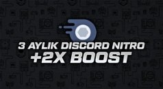 (2 ADET) Discord Nitro 3 Aylık 2x Boost
