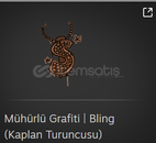 2 adet Mühürlü Grafiti | Bling