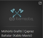 2 adet Mühürlü Grafiti | Çapraz Baltalar