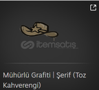 2 adet Mühürlü Grafiti | Şerif (Toz Kahverengi)